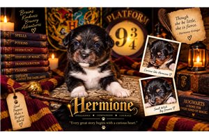 Hermione- Pink - Miniature American Shepherd, placed in Central Michigan